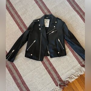 Coach Women’s Black Leather Moto Jacket